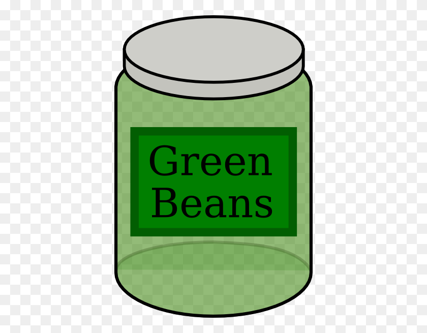 390x595 Green Beans Jar Clip Art - String Beans Clipart