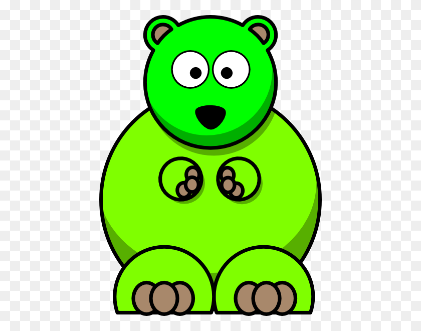444x600 Зеленый Медведь Картинки - Мармеладный Медведь Клипарт