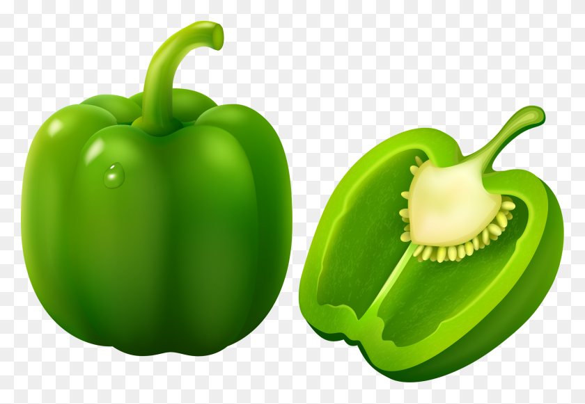 2560x1713 Green Bell Pepper - Peppers PNG