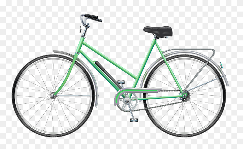 5132x3002 Green Bicycle Png Clip Art - Web Clipart