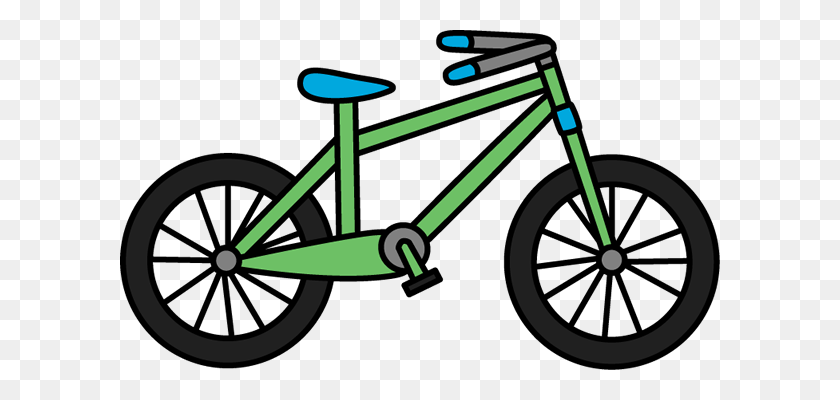 600x340 Зеленый Велосипед Спортивная Тема Обучающие Вечеринки Ремесла Альбомы Для Вырезок - Ездить На Велосипеде Клипарт