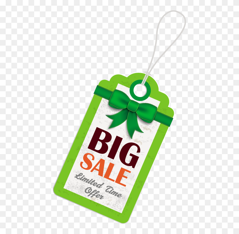 480x760 Green Big Sale Hang Tag - Hanging Of The Greens Clipart