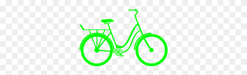 300x195 Green Bike Clip Art - Cycle Clipart