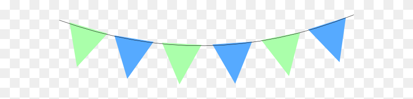 600x143 Green Blue Bunting Png Clip Arts For Web - Bunting PNG
