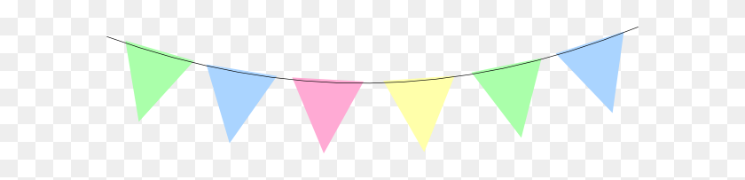 600x143 Green Blue Pink Yellow Bunting Png Clip Arts For Web - Bunting PNG