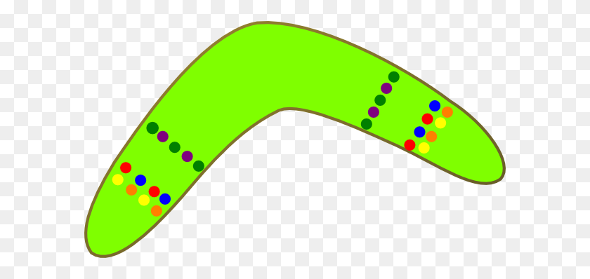 600x338 Green Boomerang Clip Art - Boomerang Clipart