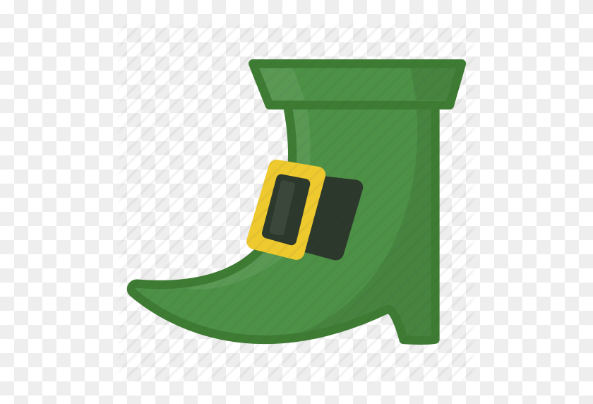 512x512 Green Boot, Green Shoe, Irish, Leprechaun, Saint Patrick's Day - St Patricks Day PNG