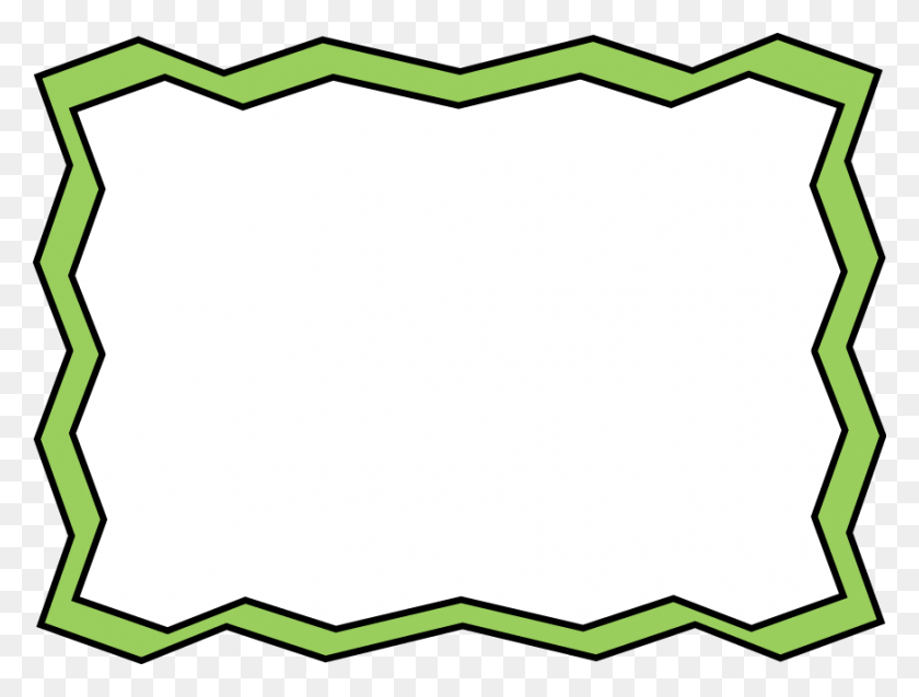 871x645 Green Border Clipart - Clip Art Green Swirls