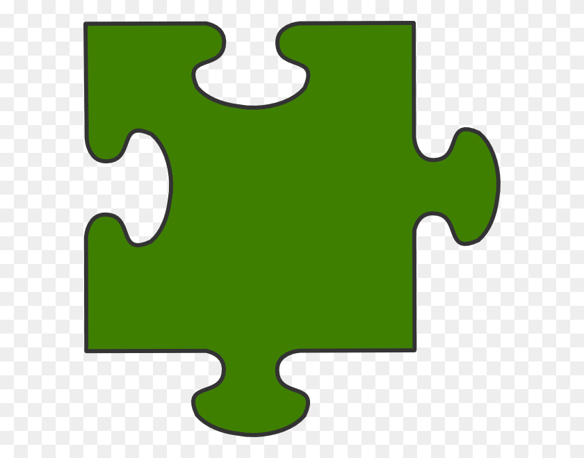 600x599 Green Border Puzzle Piece Png Clip Arts For Web - Puzzle Clipart