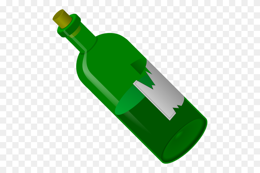 500x500 Зеленая Бутылка Векторный Клипарт - Отражение Клипарт