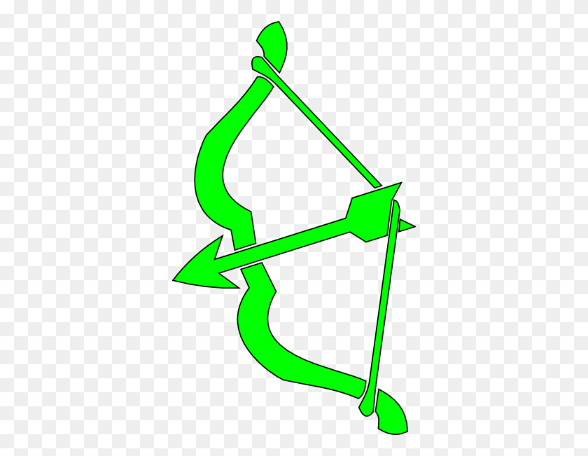348x591 Green Bow N Arrow Png Clip Arts For Web - Bow And Arrow Clipart