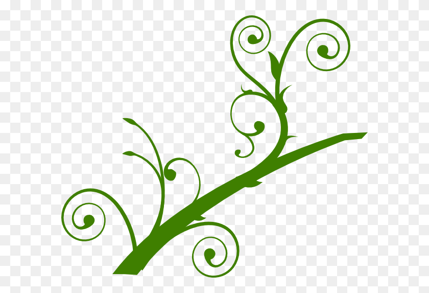 600x513 Green Branch Leaves Clip Art - Fern Leaf Clipart