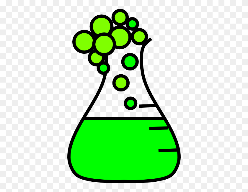 384x591 Green Bubble Flask Clip Art - Potion Clipart