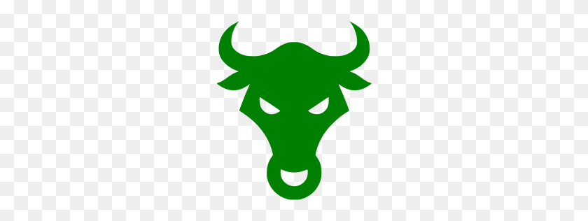 256x256 Green Bull Cliparts - Bull Head Clipart