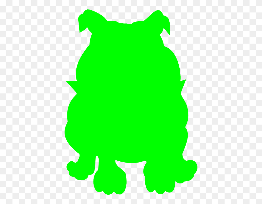 426x595 Green Bulldog Clip Art - Free Bulldog Clipart