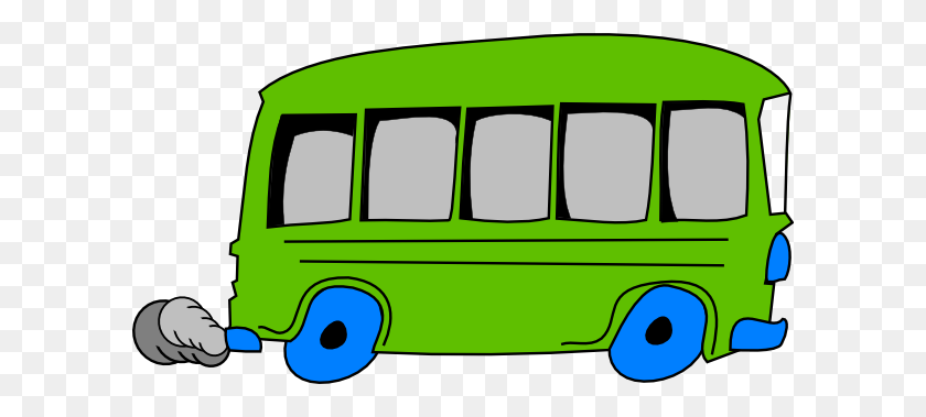 600x319 Зеленый Автобус Картинки - Фургон Клипарт
