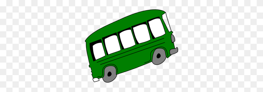 298x234 Green Bus Clip Art - Public Transport Clipart