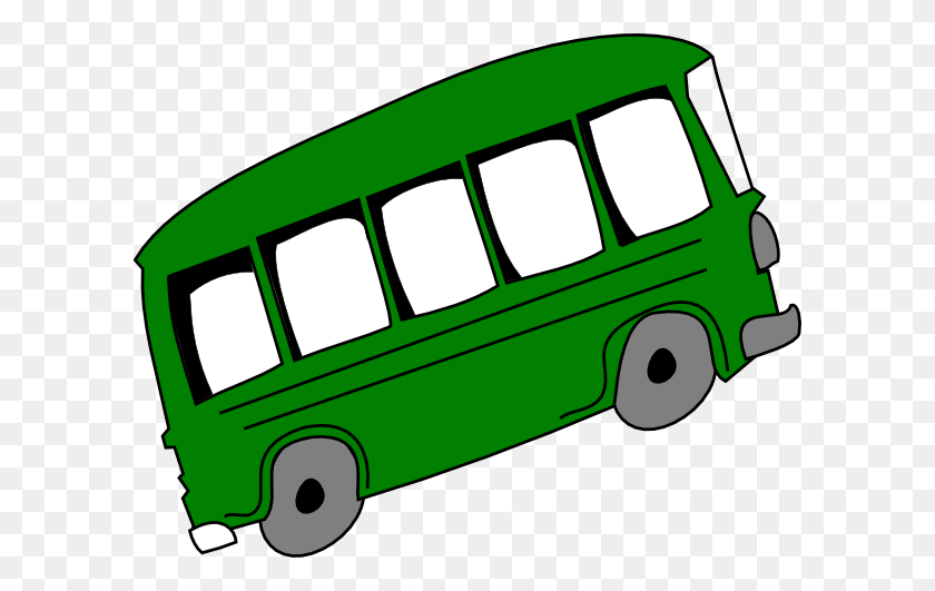 600x471 Зеленый Автобус Картинки - Школьный Автобус Клипарт