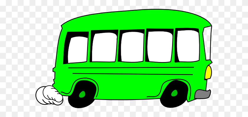 600x338 Green Bus Clip Art - Tour Bus Clipart