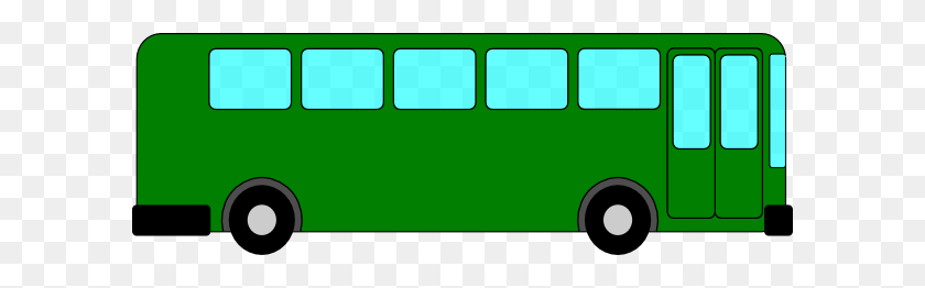 600x202 Green Bus Clip Art - Bus Clipart