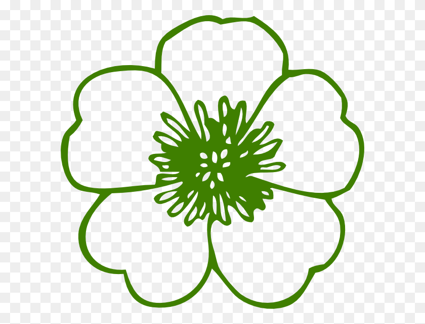 600x582 Green Buttercup Flower Png Clip Arts For Web - Green Plant PNG