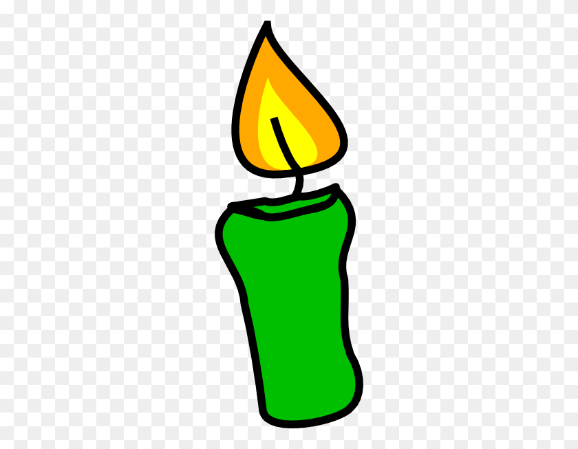 216x593 Green Candle Cliparts - Candlestick Clipart