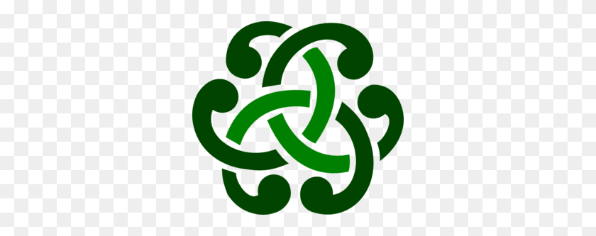 298x273 Green Celtic Ornament Clip Art - Celtic Border Clipart