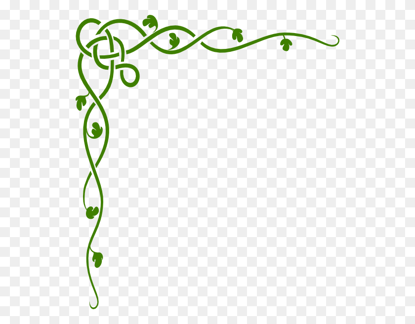 534x596 Green Celtic Vine Clip Art - Wood Clipart Black And White