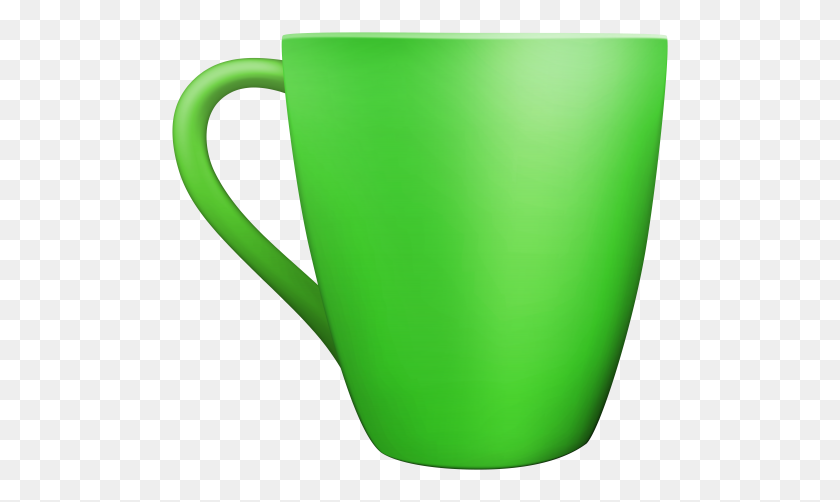 500x442 Green Ceramic Mug Png Clip Art - Mug Clipart