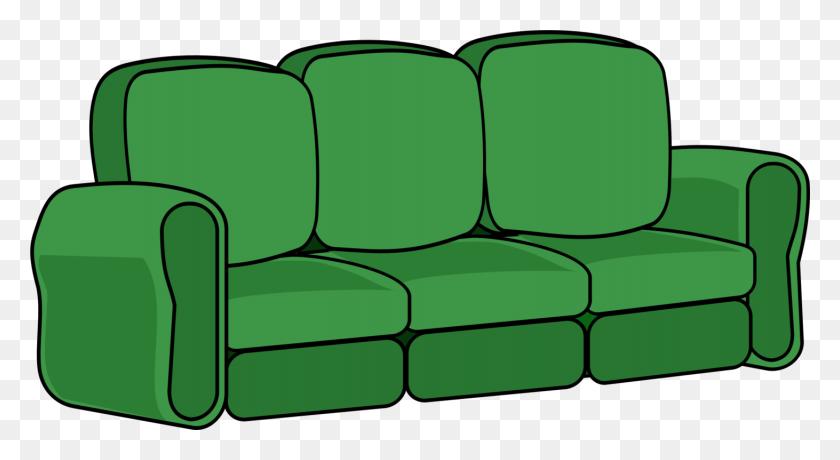 1462x750 Green Chair Line - Sofa Clipart