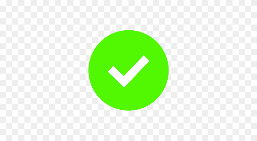 400x400 Green Check In Green Circle Transparent Png - Circle With Line Through It PNG