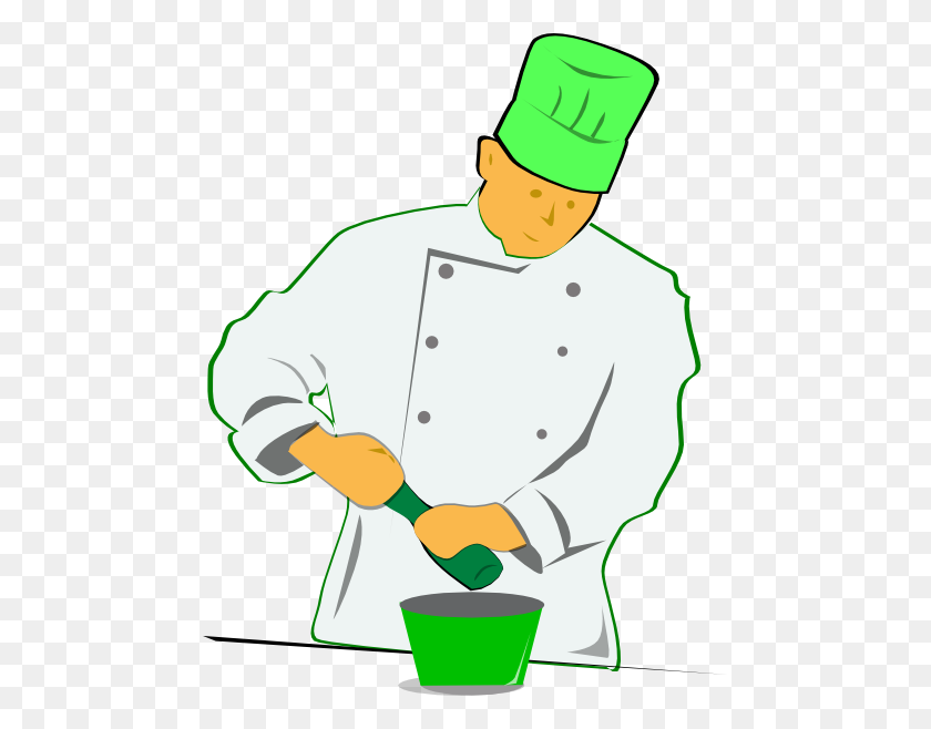 474x598 Green Chef Clipart Png For Web - Chef Clipart