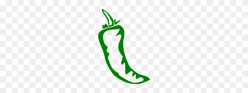 256x256 Иконка Зеленый Перец Чили - Бесплатный Клип-Арт