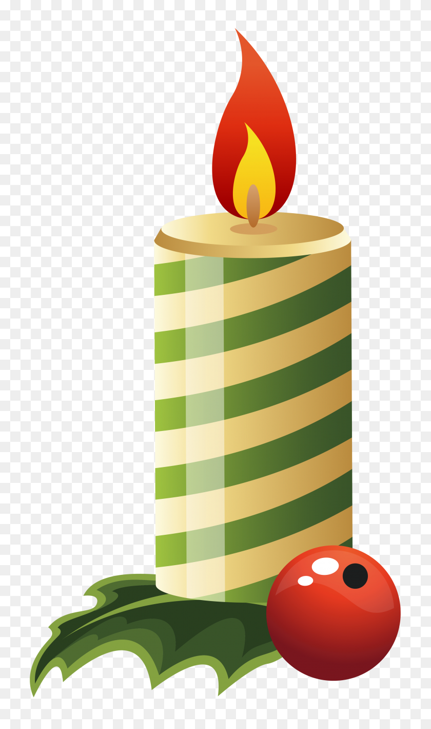 2928x5104 Green Christmas Candle Png Clipart - Candle PNG