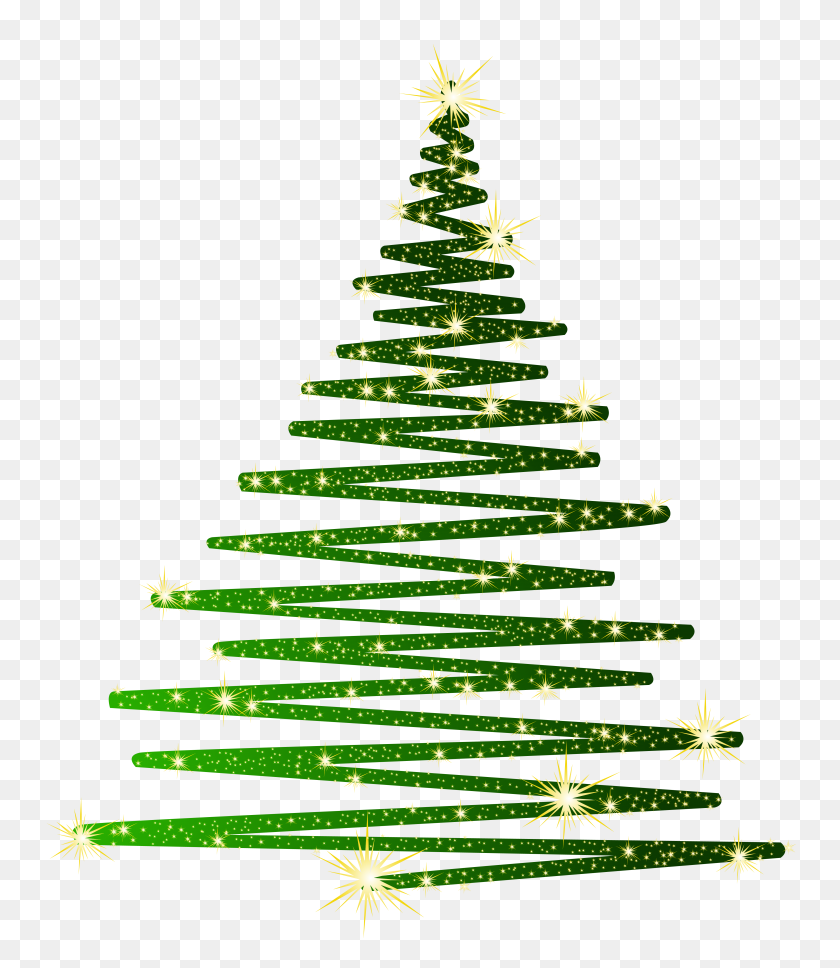 5008x5832 Green Christmas Shining Tree Png - Xmas Tree PNG