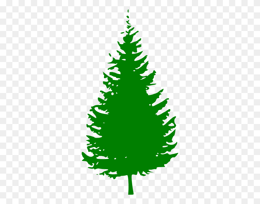 312x598 Green Christmas Tree Clipart Png For Web - Tree Clip Art PNG