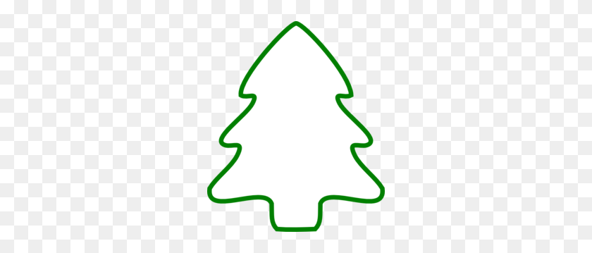 252x299 Green Christmas Tree Outline Clip Art - Tree Outline Clipart
