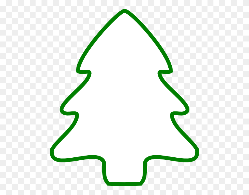 504x598 Green Christmas Tree Outline Png Clip Arts For Web - Tree Outline PNG
