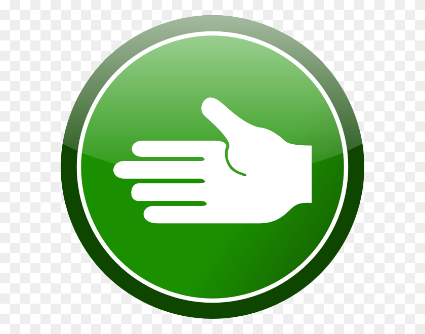 600x600 Green Circle Hand Sign Clip Art - Ok Hand Clipart