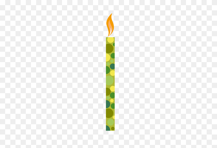 512x512 Зеленые Круги Свеча На День Рождения - Свеча На День Рождения Png