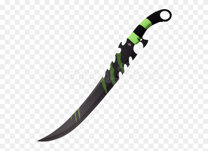 550x550 Green Claw Marks Fantasy Sword - Claw Marks PNG
