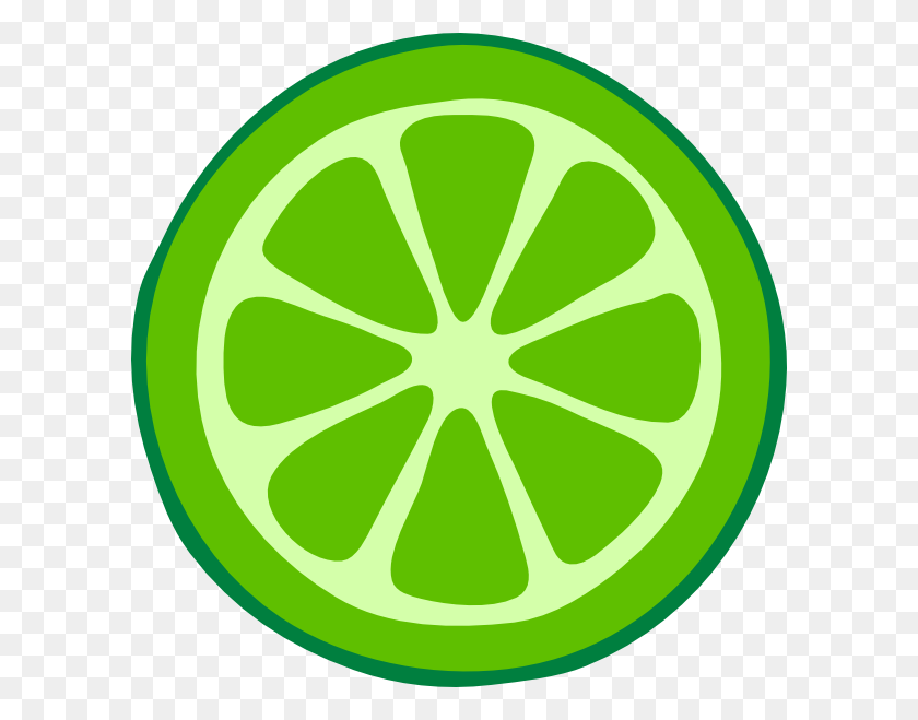 600x599 Green Clip Art Lime Slice Clip Art Clip - Fruit Punch Clipart