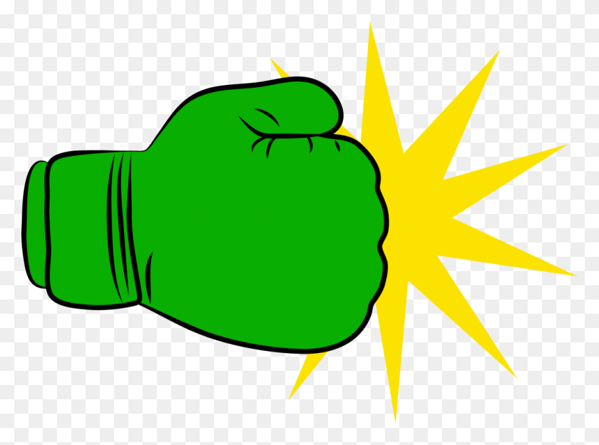 1024x741 Green Clipart Boxing Glove - Боксерские Перчатки Клипарт
