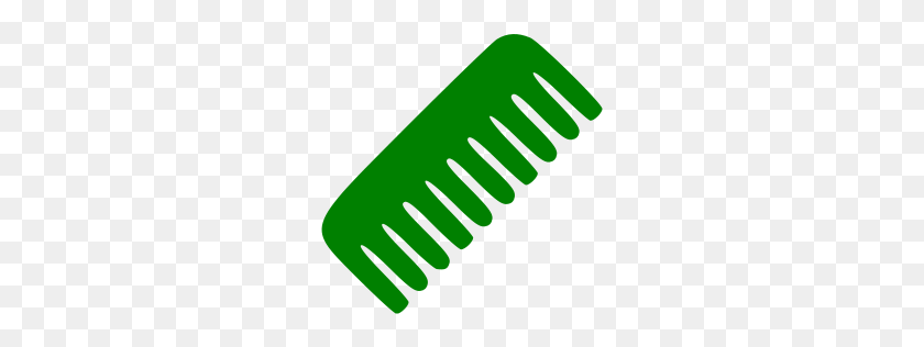 256x256 Green Clipart Comb - Scissors And Comb Clipart