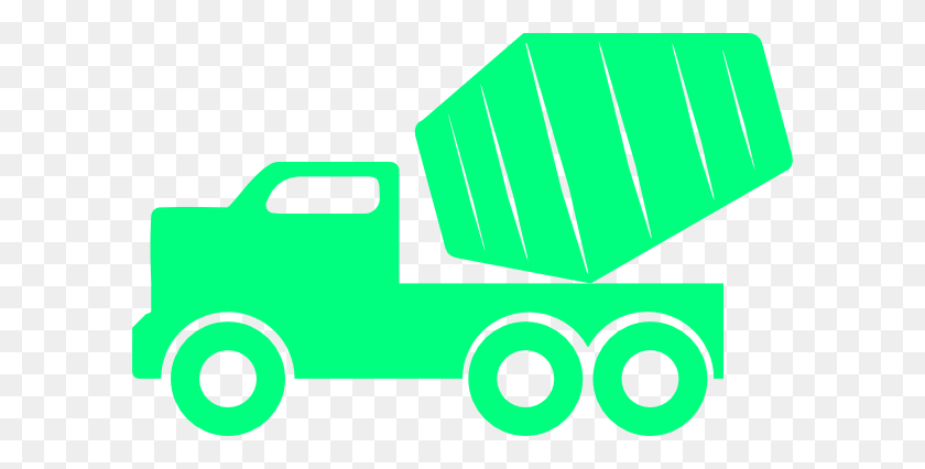 600x366 Green Clipart Dump Truck - Green Car Clipart