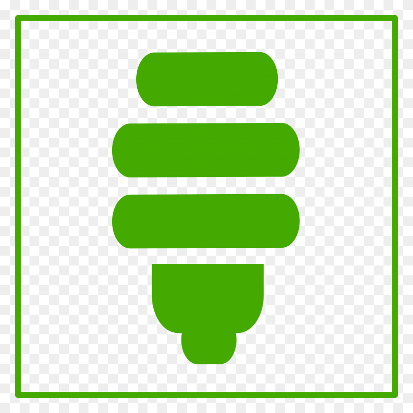 2400x2400 Green Clipart Lightbulb - Bulb Clipart