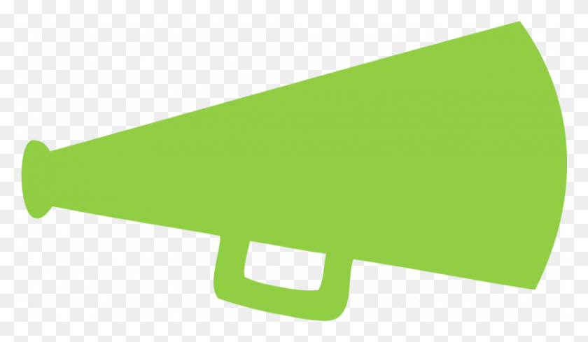 800x440 Green Clipart Megaphone - Pom Clip Art