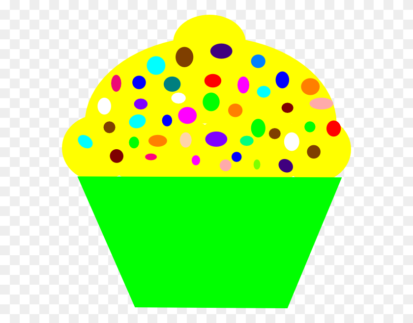 588x598 Green Clipart Muffin - Cupcake Images Clipart