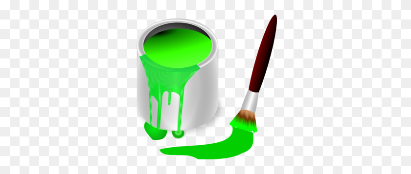 292x297 Green Clipart Paint Can - Paint Tube Clipart