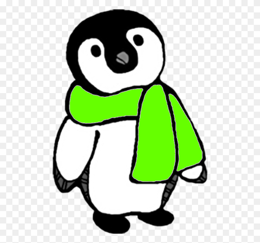 500x723 Green Clipart Penguin - Tweet Clipart